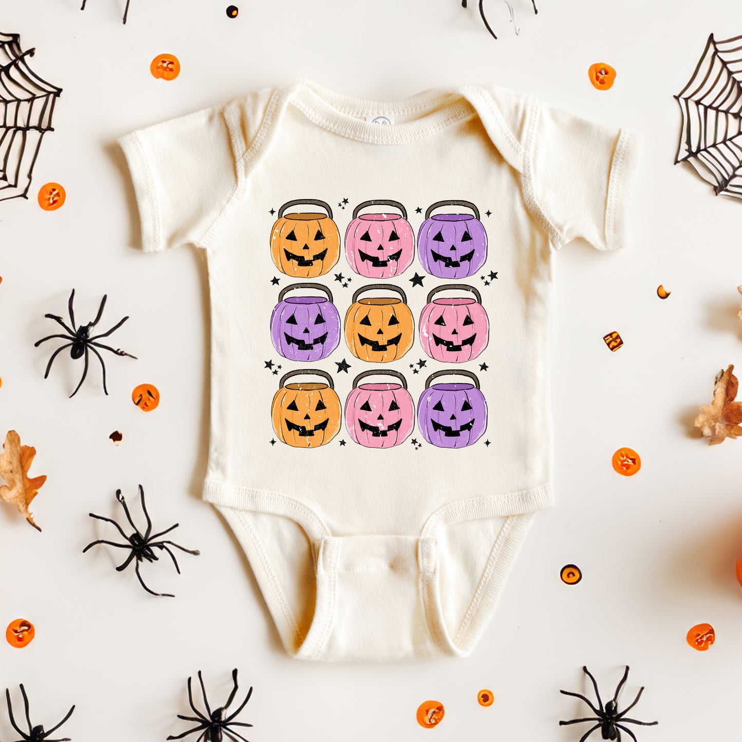 Halloween Candy Bucket Chart | Baby Graphic Short Sleeve Onesie