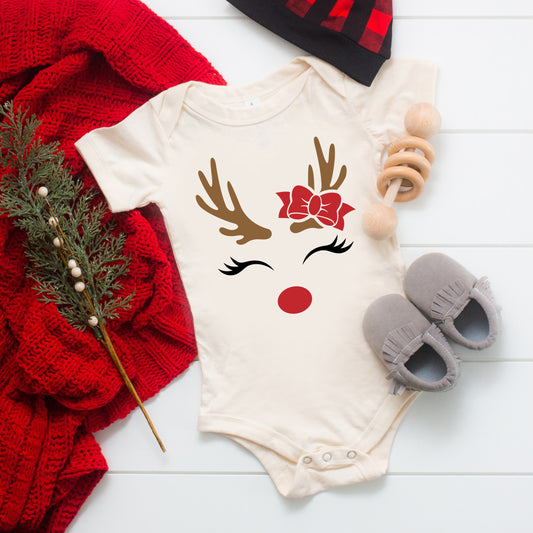 Reindeer Girl | Baby Graphic Short Sleeve Onesie