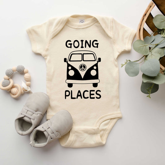 Going Places Van | Baby Graphic Short Sleeve Onesie