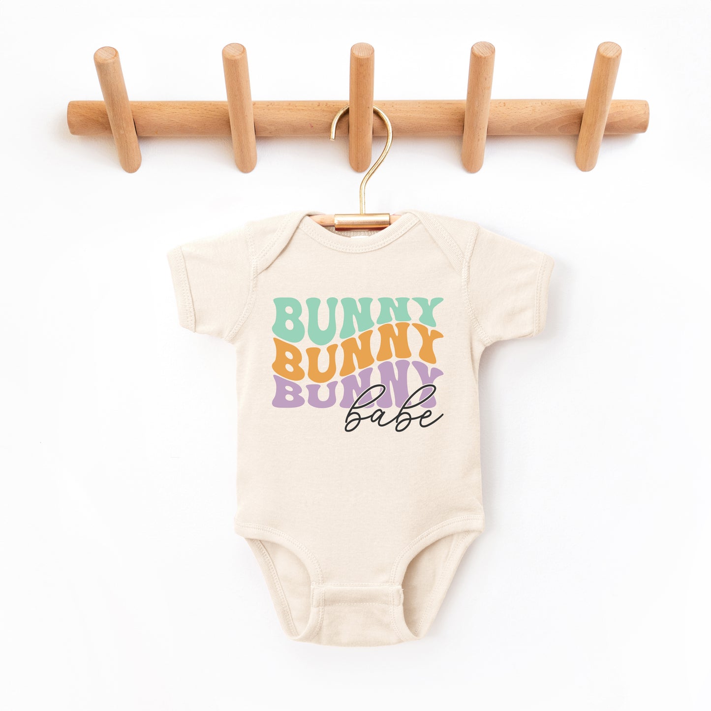 Bunny Babe Stacked | Baby Graphic Short Sleeve Onesie