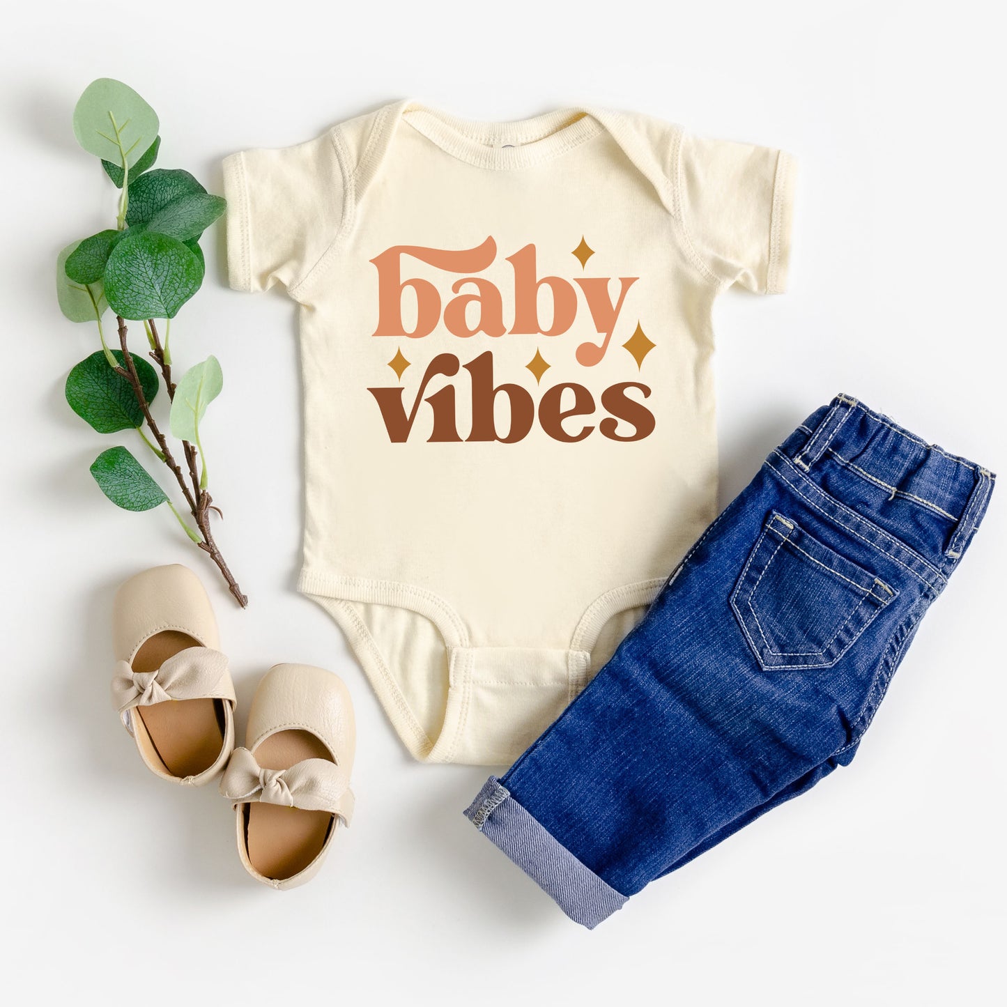 Boho Baby Vibes | Baby Graphic Short Sleeve Onesie