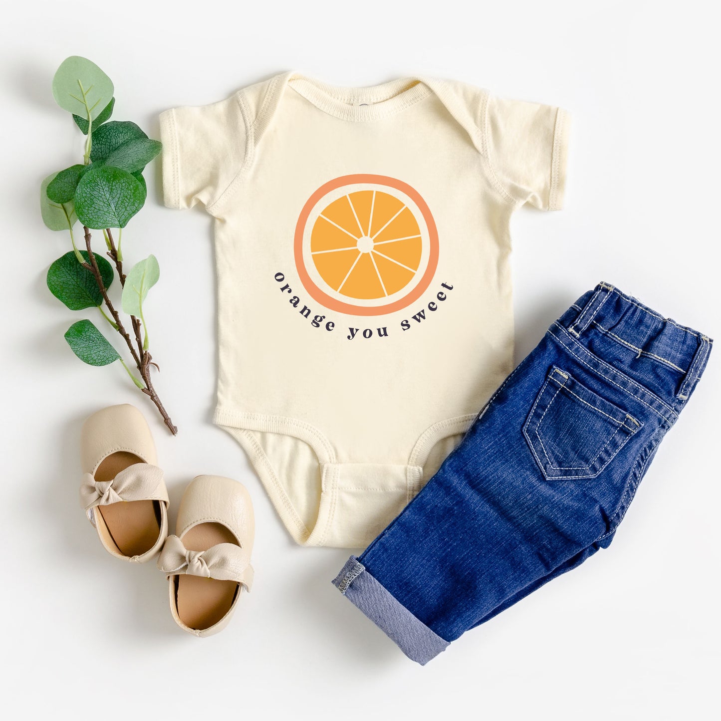 Orange You Sweet | Baby Graphic Short Sleeve Onesie