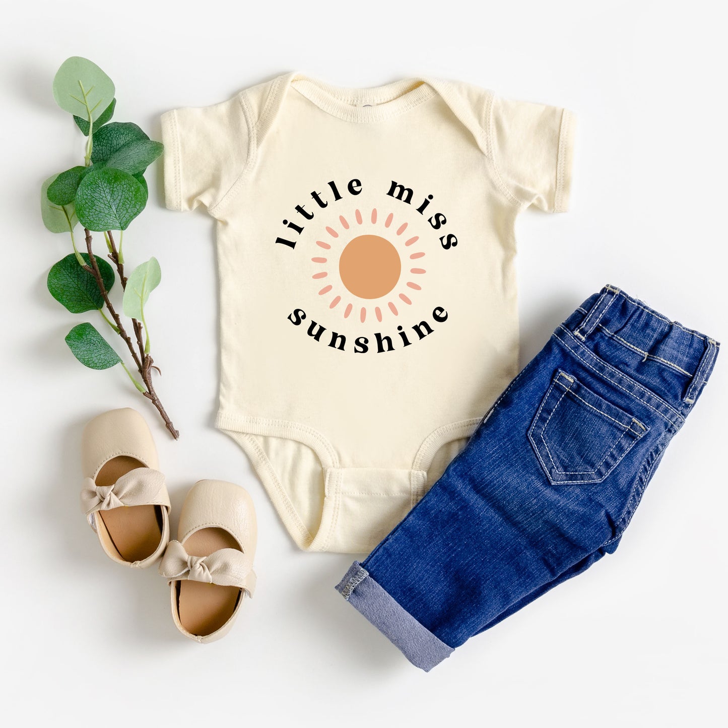 Little Miss Sunshine Sun | Baby Graphic Short Sleeve Onesie