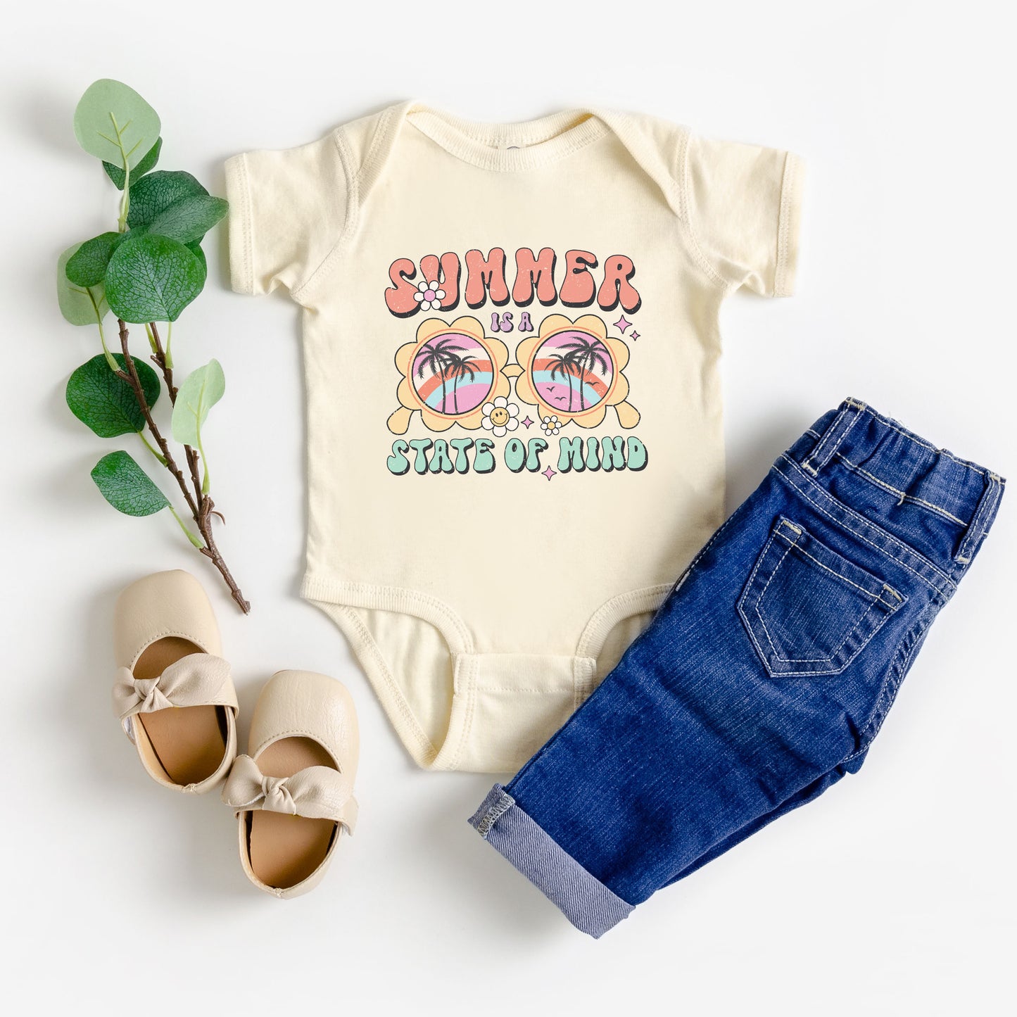 Summer State Of Mind | Baby Graphic Short Sleeve Onesie