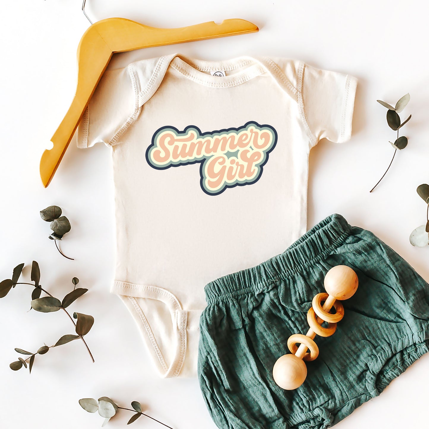 Summer Girl Retro | Baby Graphic Short Sleeve Onesie