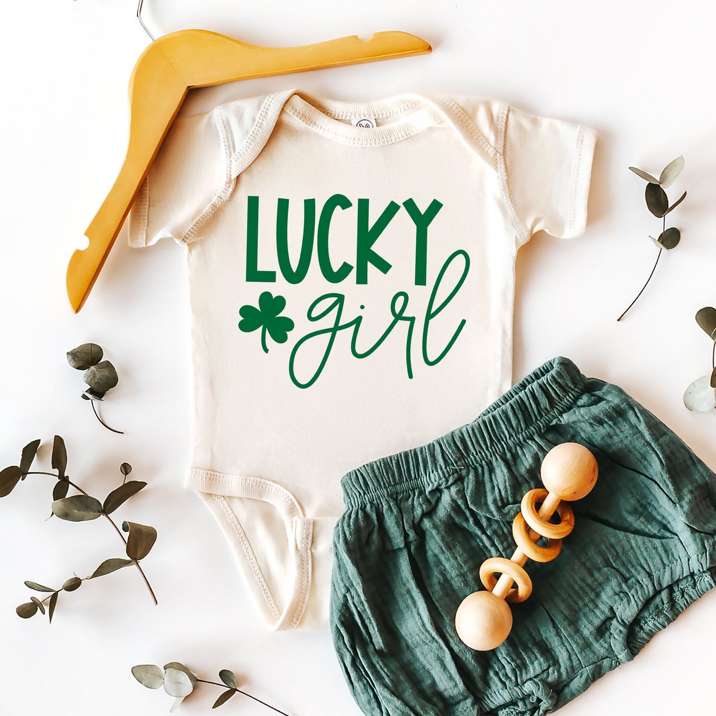 Lucky Girl | Baby Graphic Short Sleeve Onesie