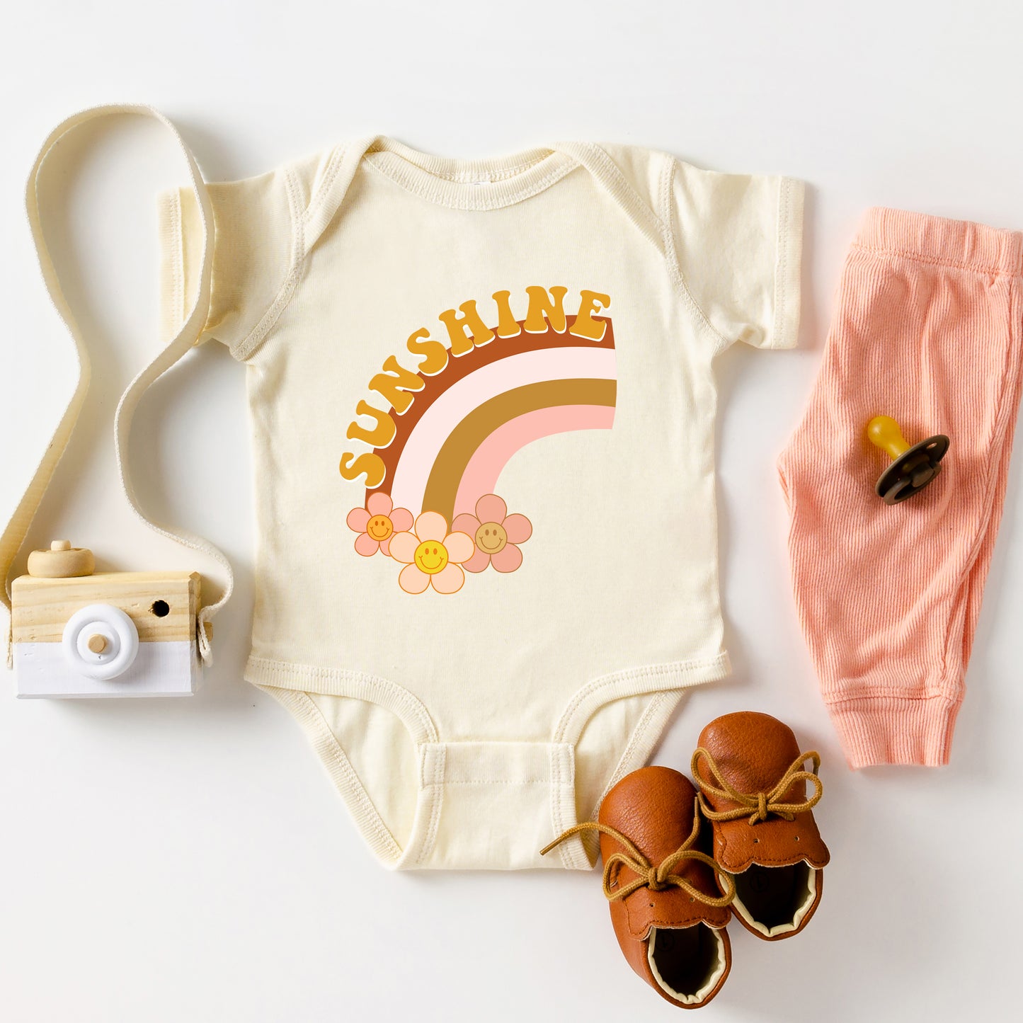 Sunshine Rainbow | Baby Graphic Short Sleeve Onesie