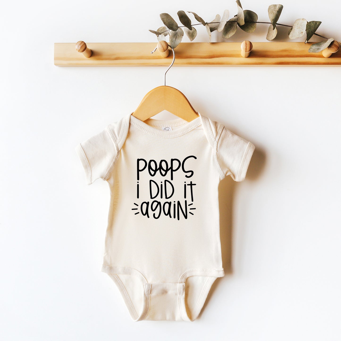 Poops I Did It Again | Baby Graphic Short Sleeve Onesie