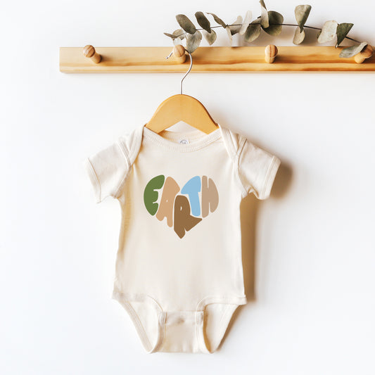 Earth Heart | Baby Graphic Short Sleeve Onesie