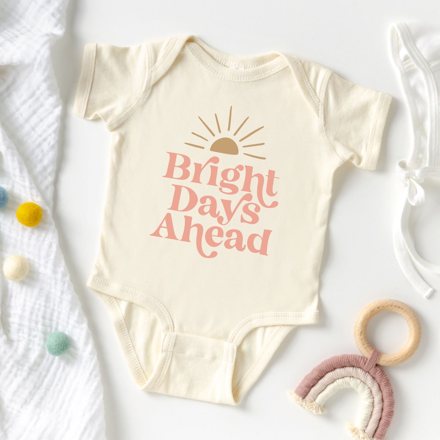 Bright Days Ahead Sun | Baby Graphic Short Sleeve Onesie