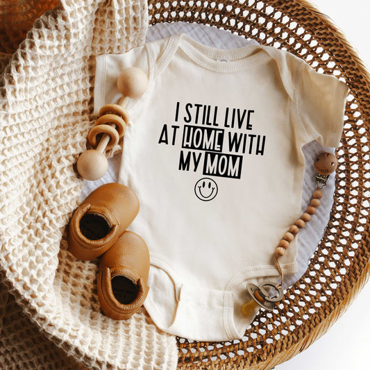 Home With My Mom | Baby Graphic Short Sleeve Onesie