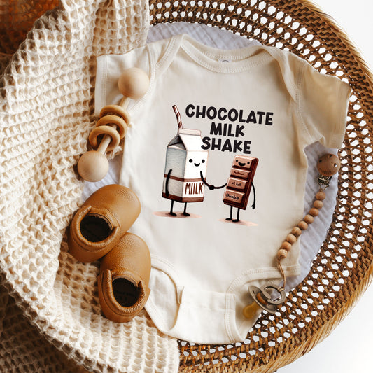 Chocolate Milk Shake | Baby Graphic Short Sleeve Onesie