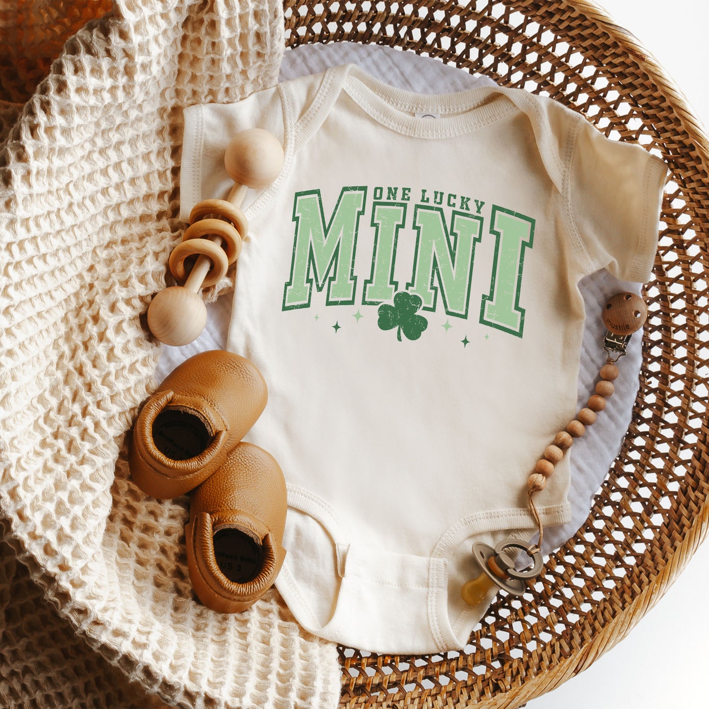 One Lucky Mini Clover | Baby Graphic Short Sleeve Onesie