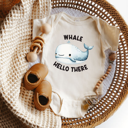 Whale Hello There | Baby Graphic Short Sleeve Onesie