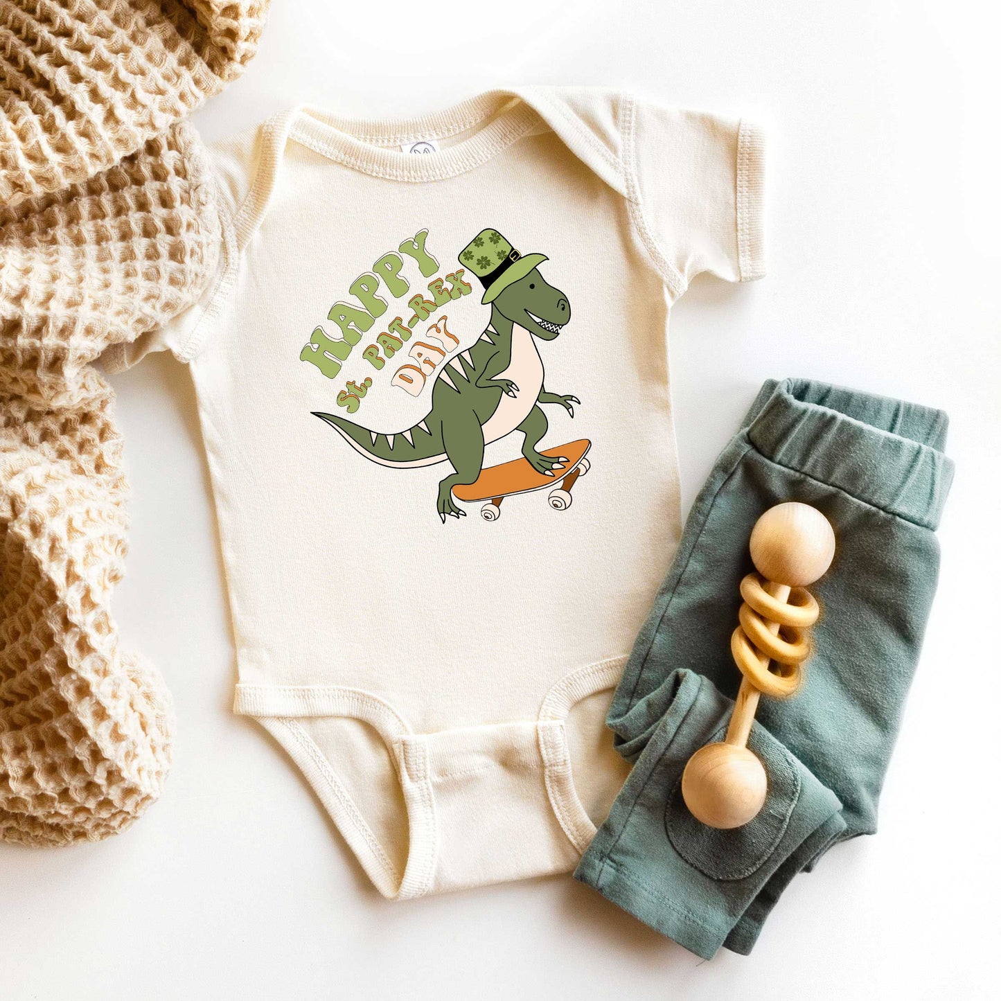 Happy St. Pat-Rex Day | Baby Graphic Short Sleeve Onesie