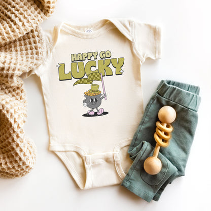 Happy Go Lucky Pot Of Gold | Baby Graphic Short Sleeve Onesie