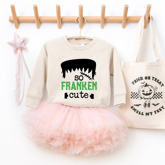 So Franken Cute Glitter | Toddler Graphic Sweatshirt