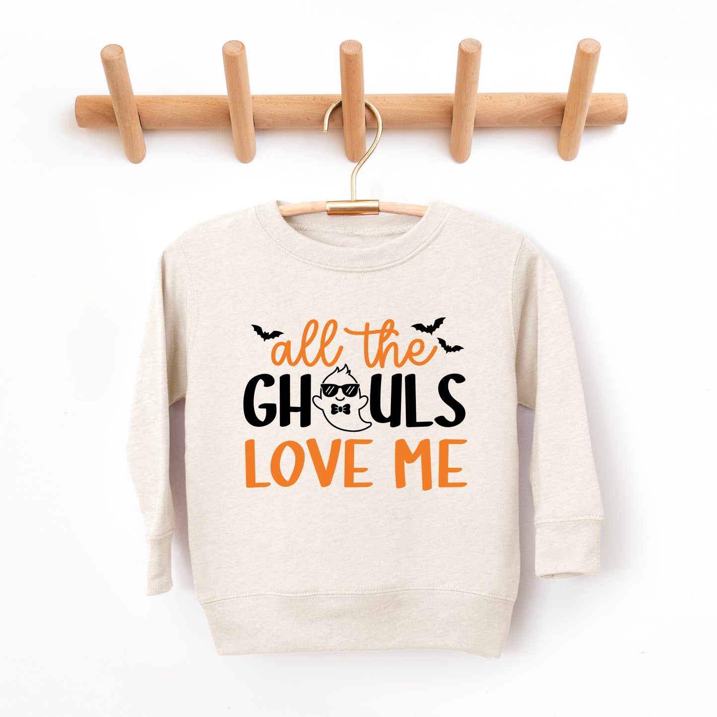 All The Ghouls Love Me Bats | Toddler Graphic Sweatshirt