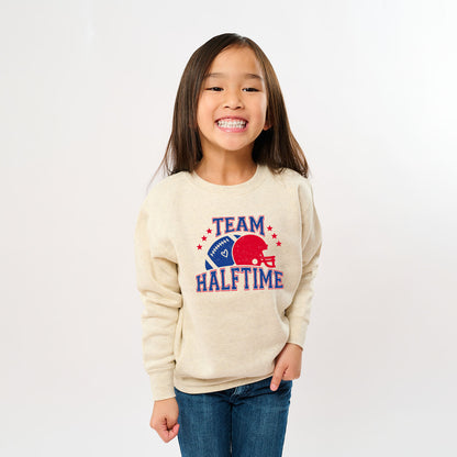 Team Halftime Distressed - Blue | Youth Ultra-Soft Graphic Sweatshirt