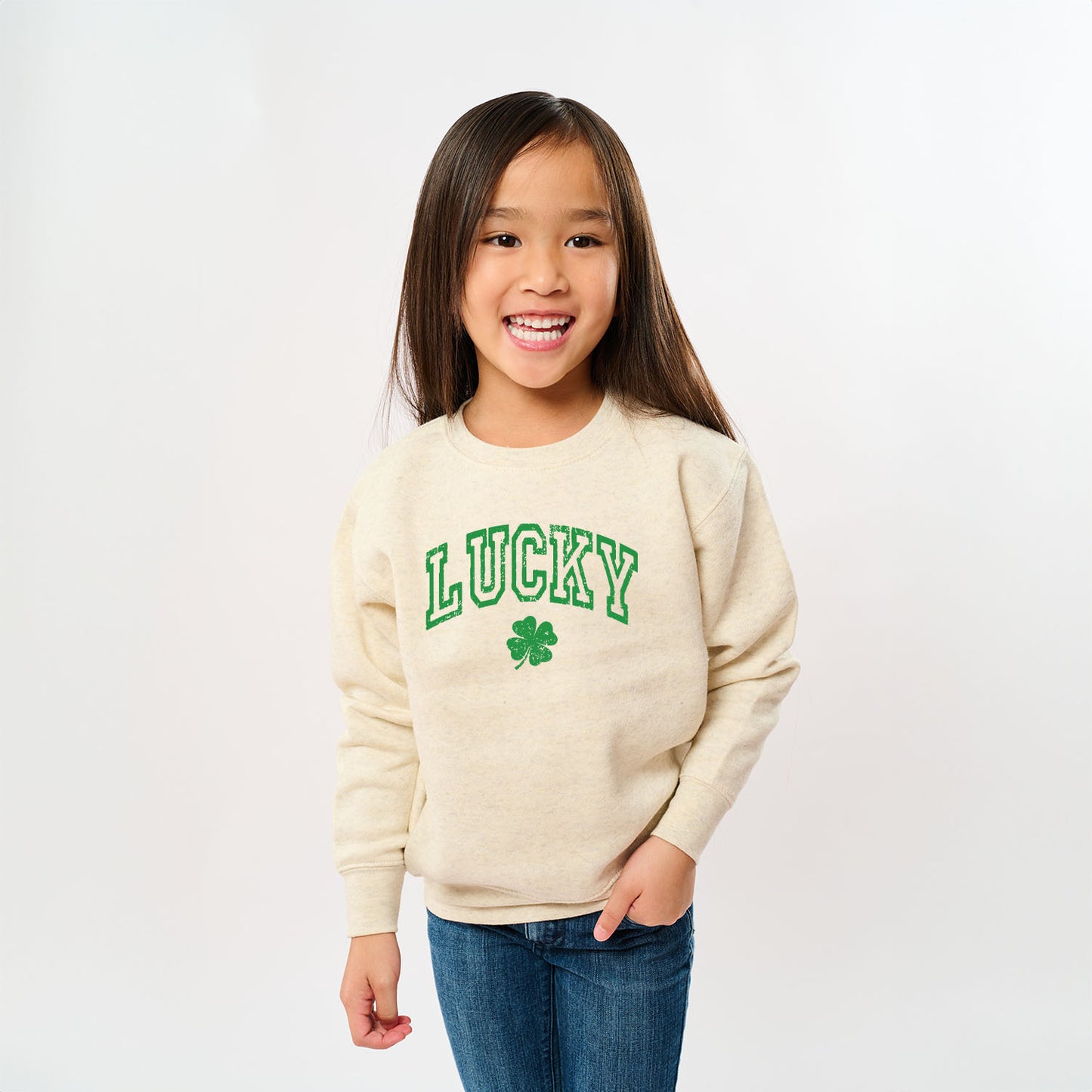 Lucky Clover Distressed | Toddler Graphic Sweatshirt