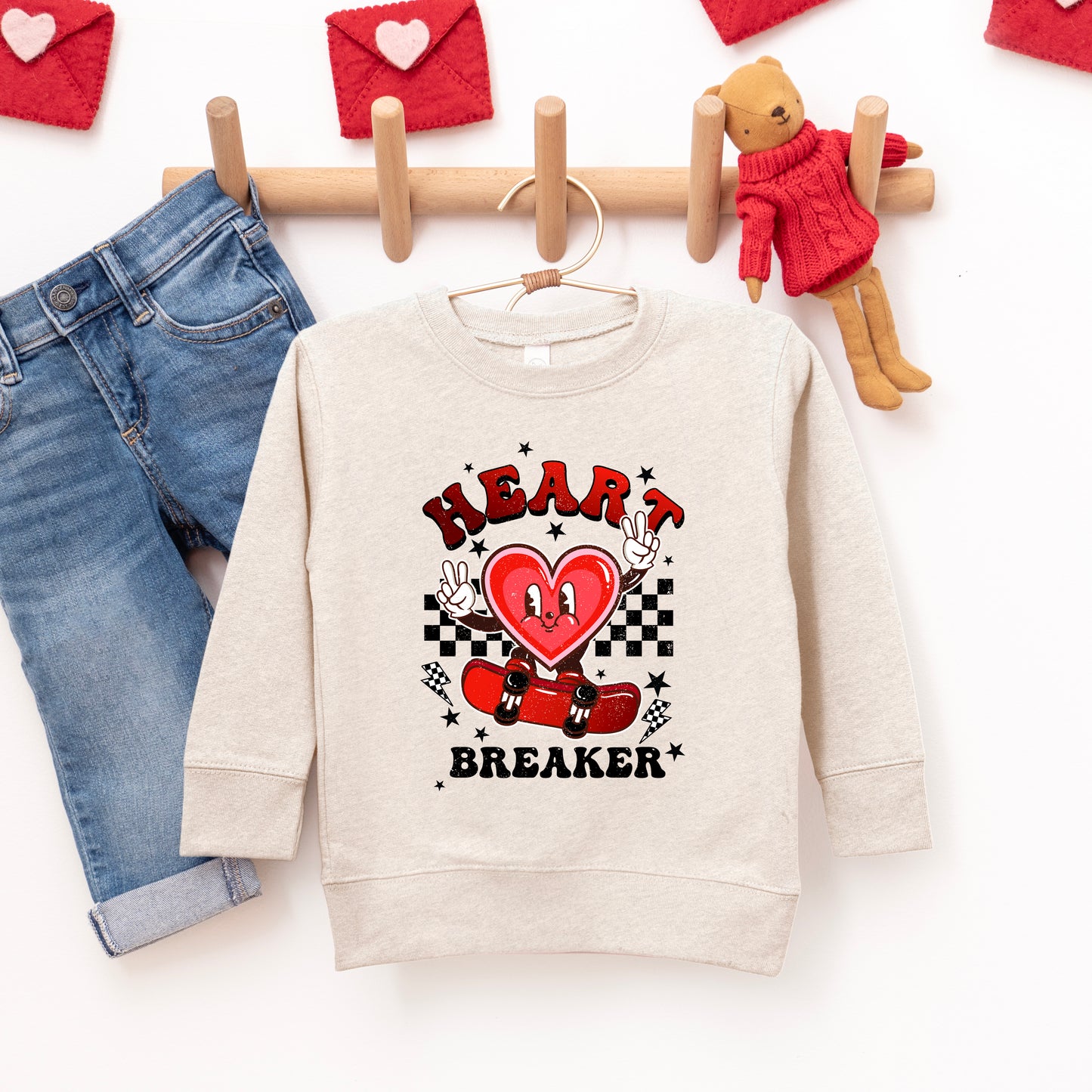 Heart Breaker Skater | Youth Ultra-Soft Graphic Sweatshirt