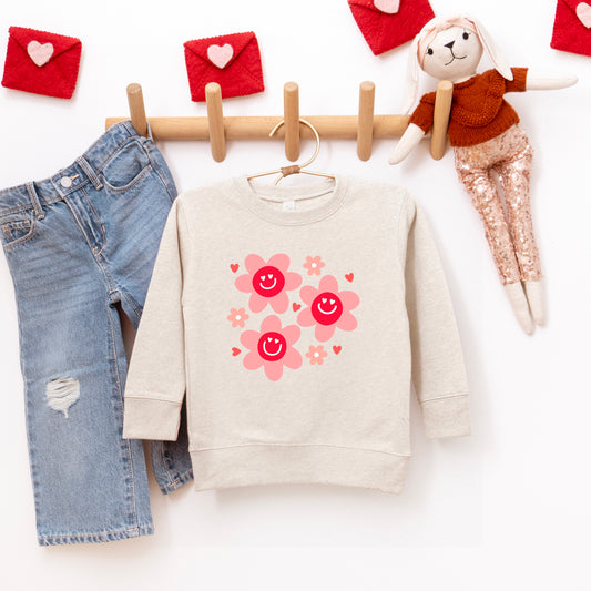 Hippy Flower Valentine | Youth Ultra-Soft Graphic Sweatshirt