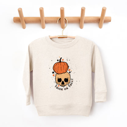 Trick Or Treat Skull | Toddler Graphic Sweatshirt