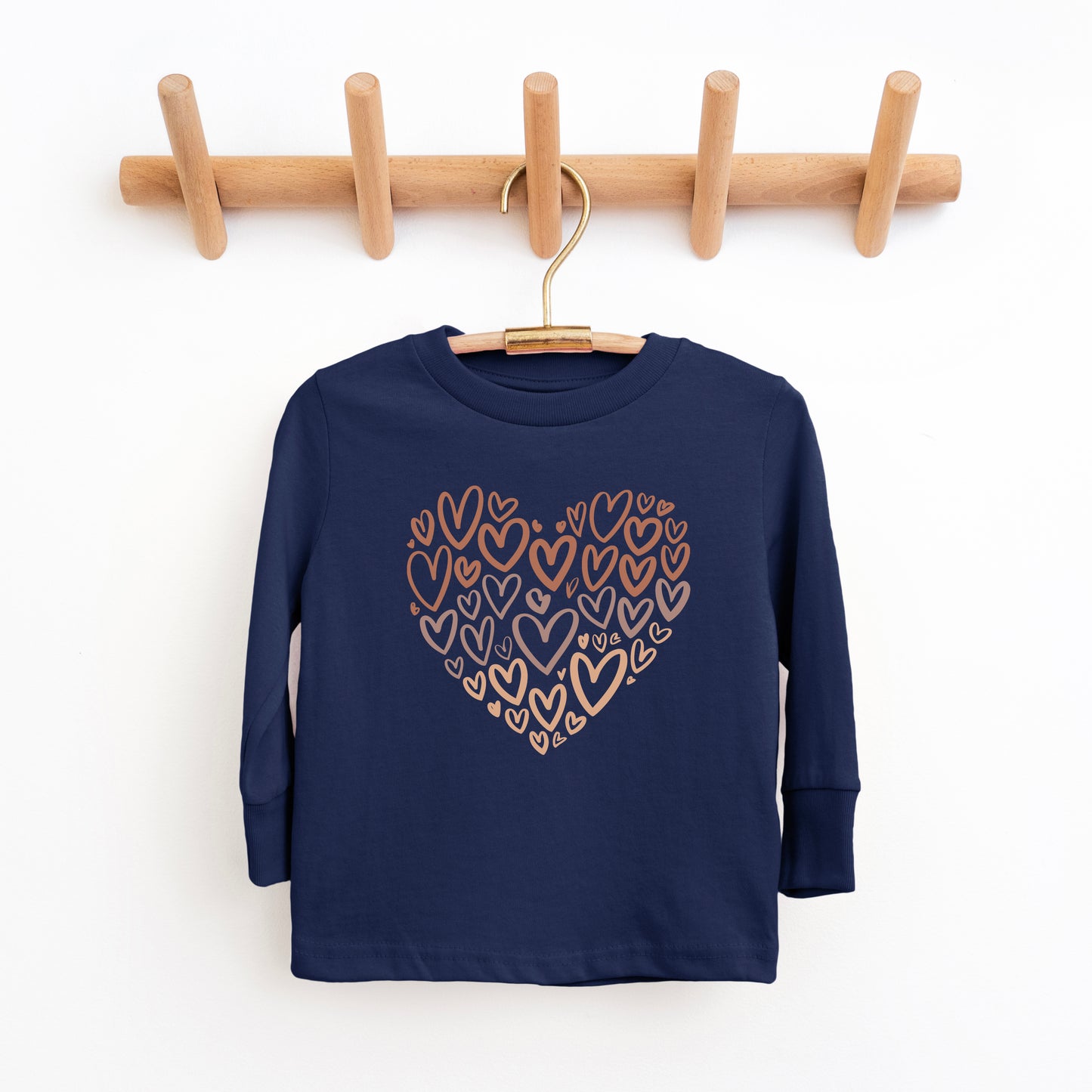 Black History Hearts | Toddler Graphic Long Sleeve Tee