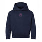 Embroidered Smiley Face Outline | Youth Graphic Hoodie