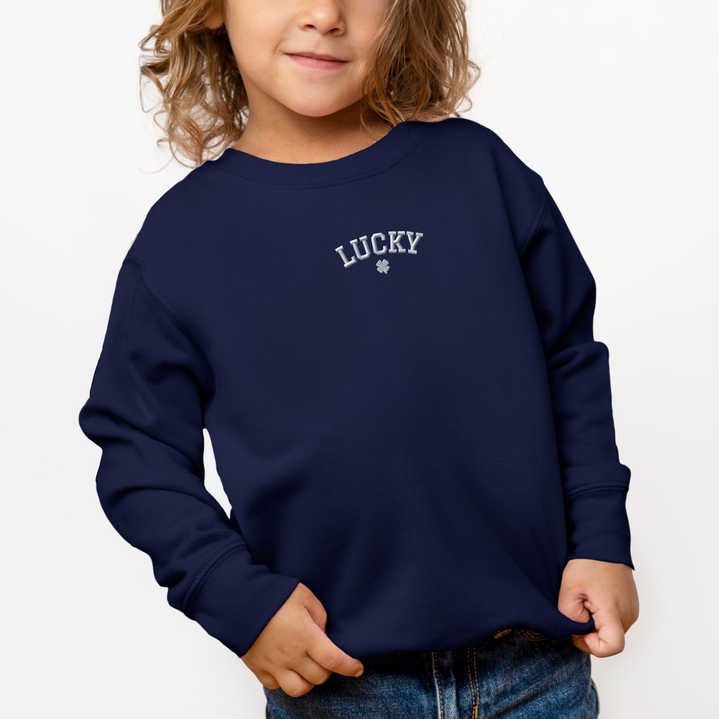 Embroidered Lucky Clover | Youth Ultra-Soft Graphic Sweatshirt