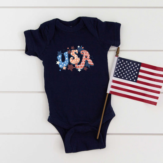 Retro USA | Baby Graphic Short Sleeve Onesie