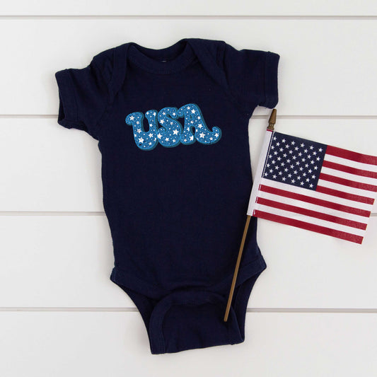 USA Bold Stars | Baby Graphic Short Sleeve Onesie