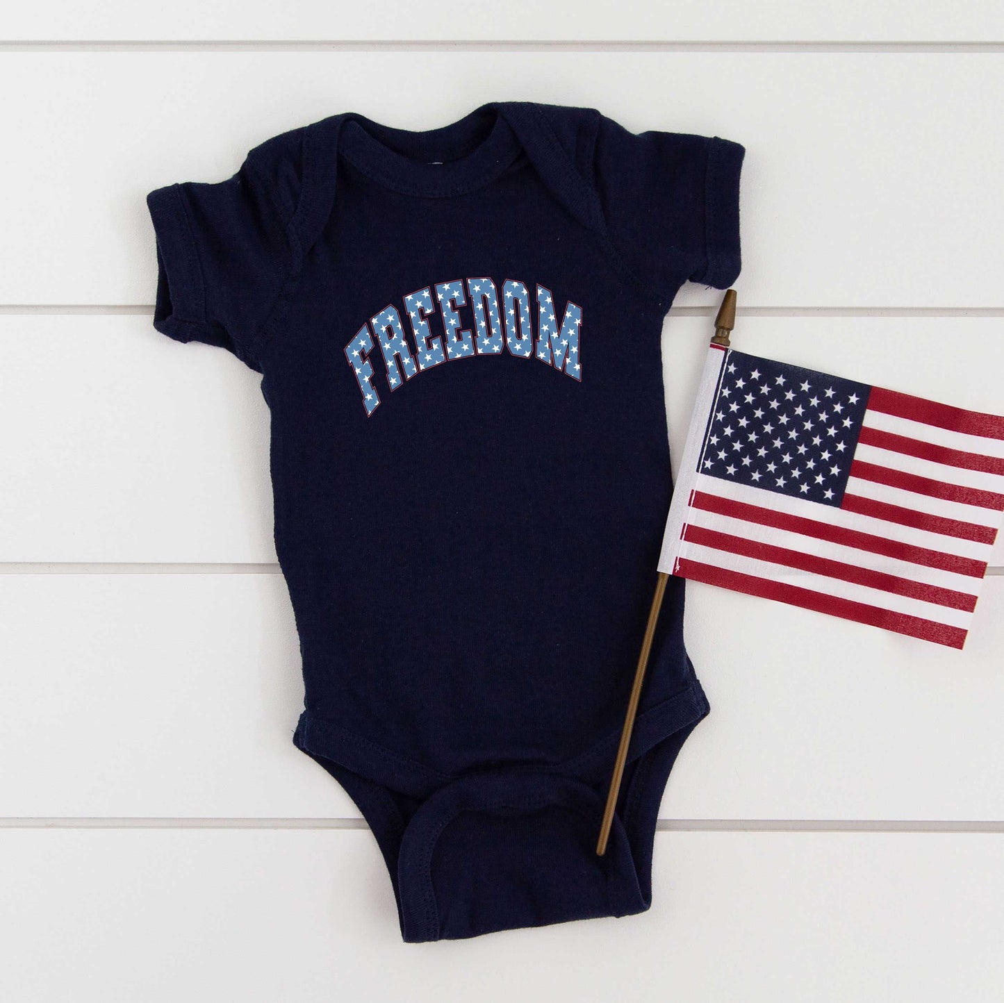 Retro Freedom Stars | Baby Graphic Short Sleeve Onesie