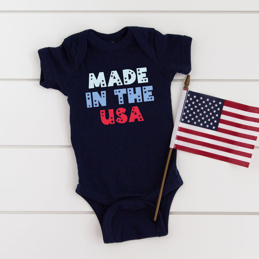 Made In The USA Pastel | Baby Graphic Short Sleeve Onesie