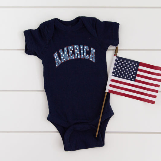 Retro America Stars | Baby Graphic Short Sleeve Onesie