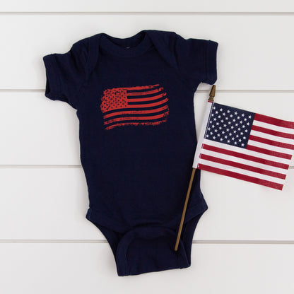 USA Flag | Baby Graphic Short Sleeve Onesie