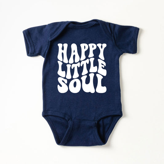 Happy Little Soul Wavy | Baby Graphic Short Sleeve Onesie