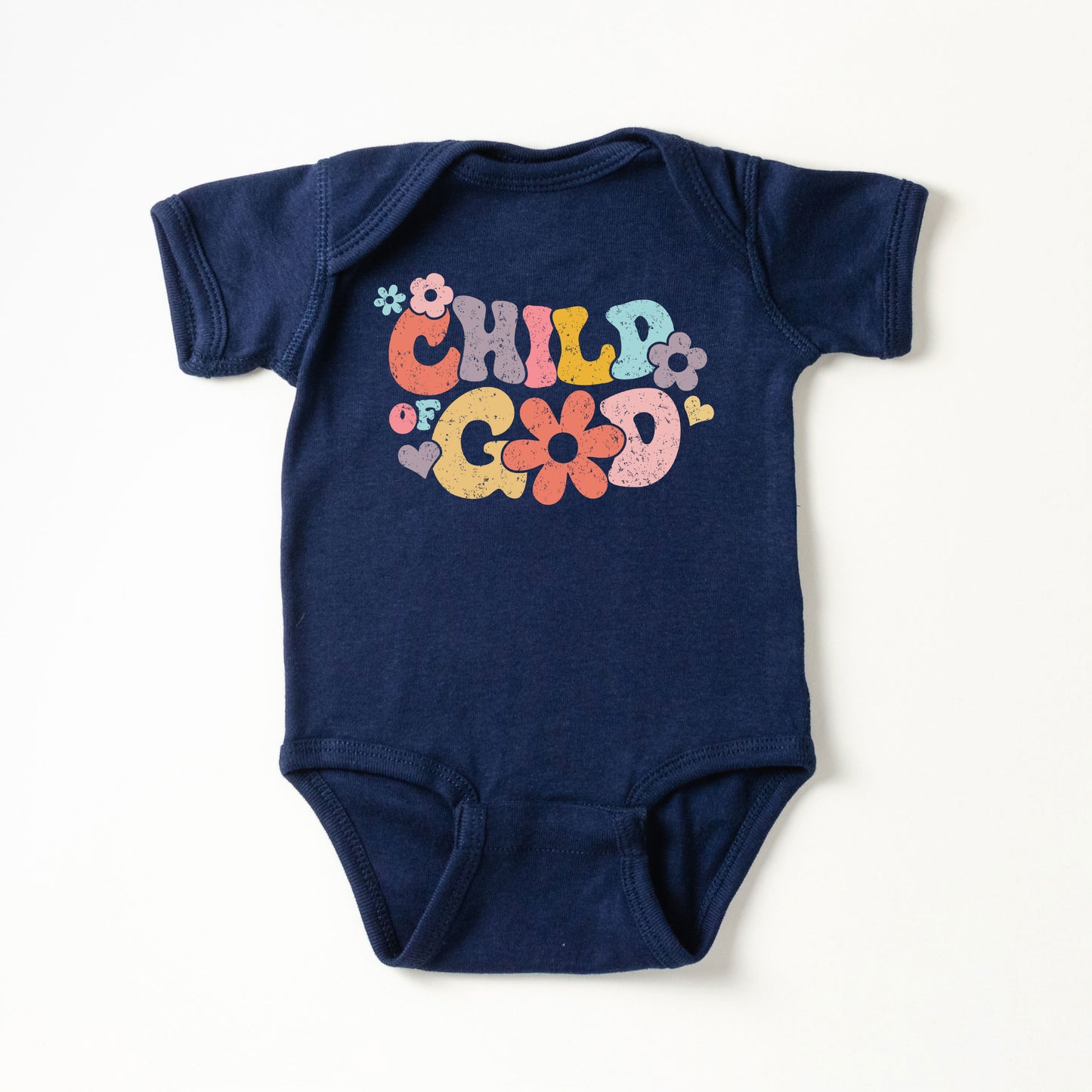 Child Of God Flowers | Baby Graphic Short Sleeve Onesie