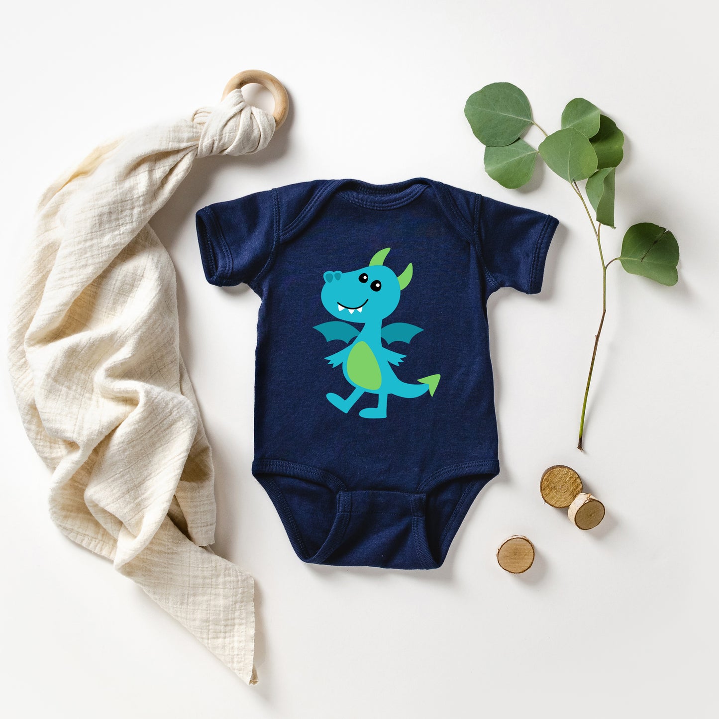 Blue Dragon | Baby Graphic Short Sleeve Onesie