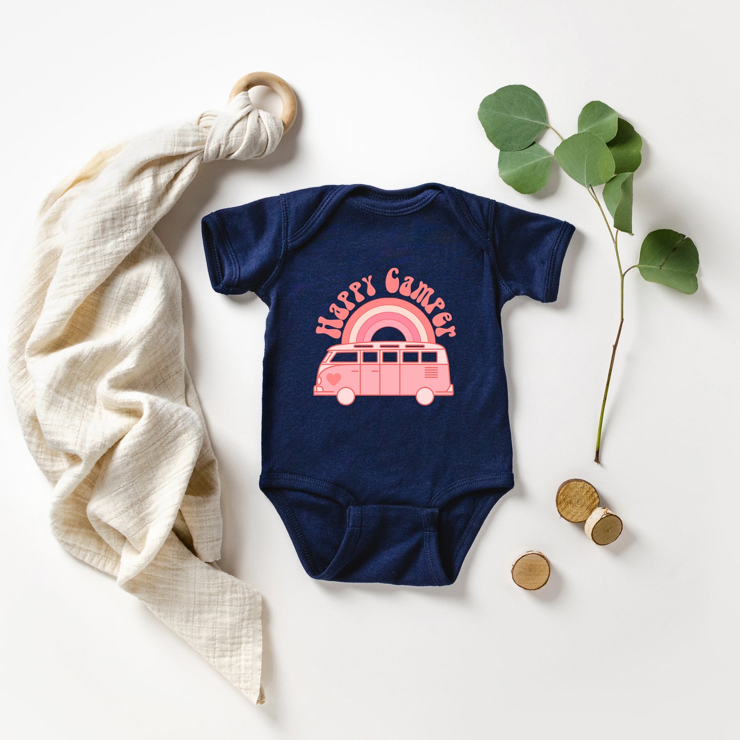 Happy Camper Van | Baby Graphic Short Sleeve Onesie