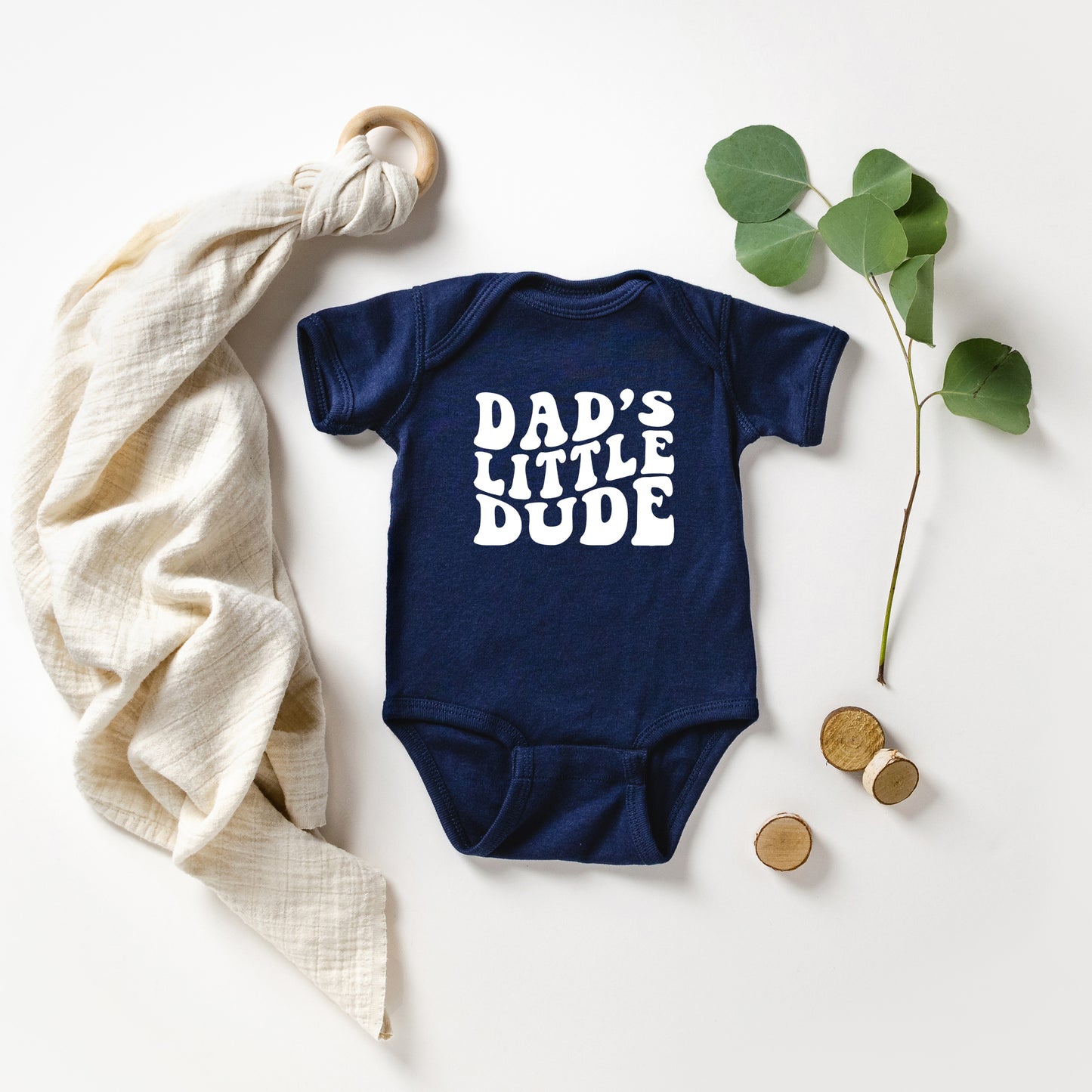 Dad's Little Dude | Baby Graphic Short Sleeve Onesie