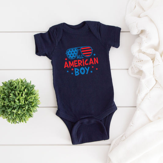 All American Boy Sunglasses | Baby Graphic Short Sleeve Onesie