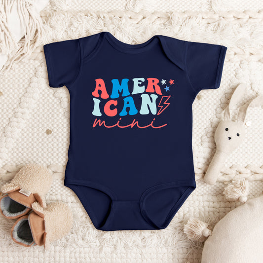 American Mini Lightning Bolt | Baby Graphic Short Sleeve Onesie