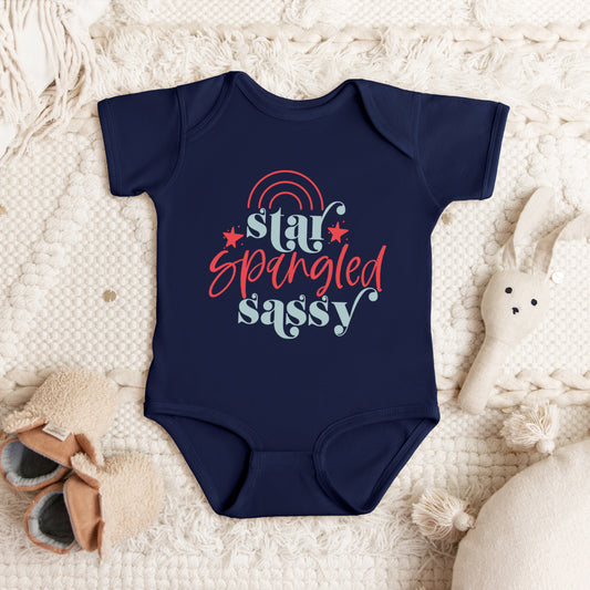 Star Spangled Sassy | Baby Graphic Short Sleeve Onesie