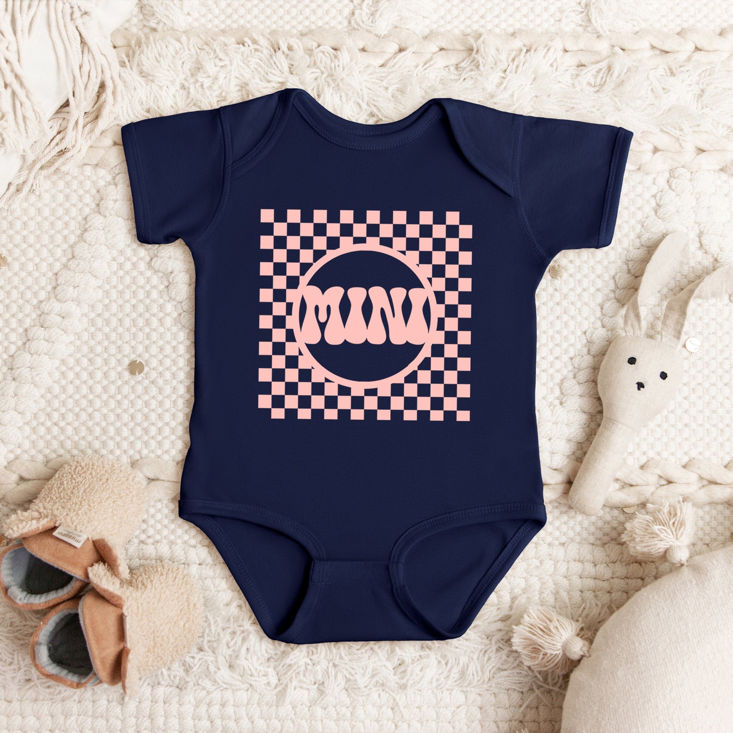 Checkered Mini | Baby Graphic Short Sleeve Onesie