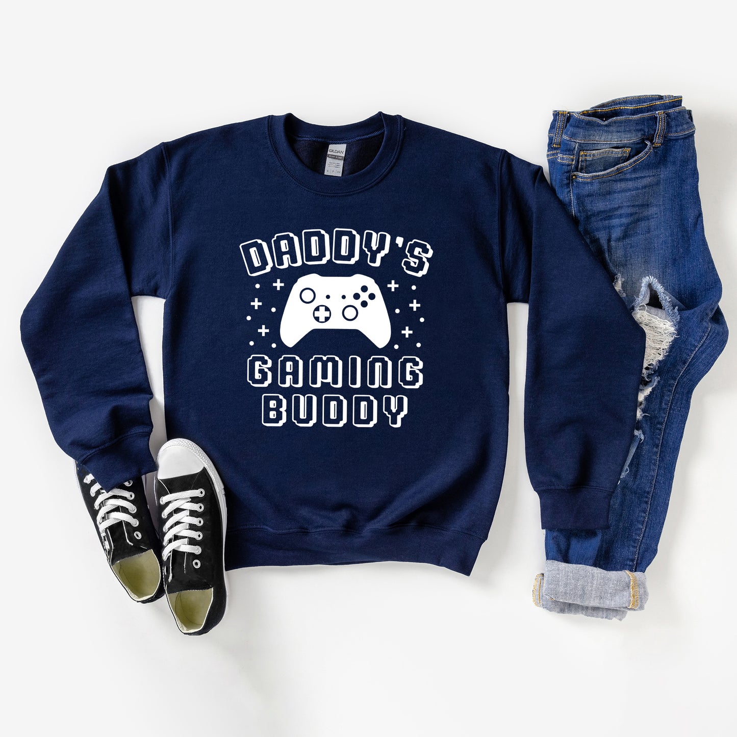 Daddy's Gaming Buddy | Youth Graphic Sweatshirt