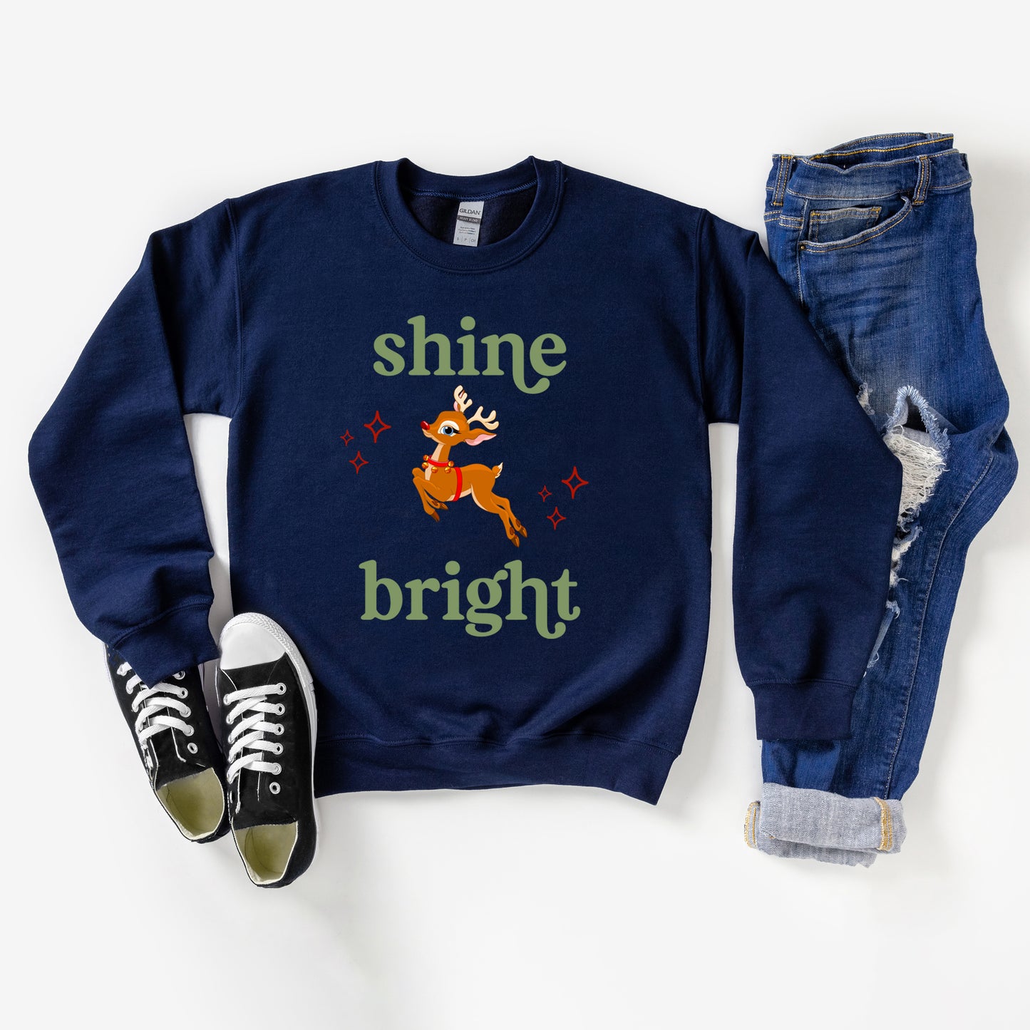 Shine Bright Deer | Youth Graphic Sweatshirt