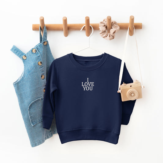 Embroidered I Love You Words | Youth Ultra-Soft Graphic Sweatshirt