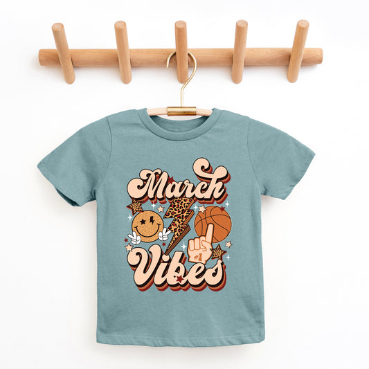 March Vibes Basketball Cheetah | Youth Graphic Short Sleeve Tee