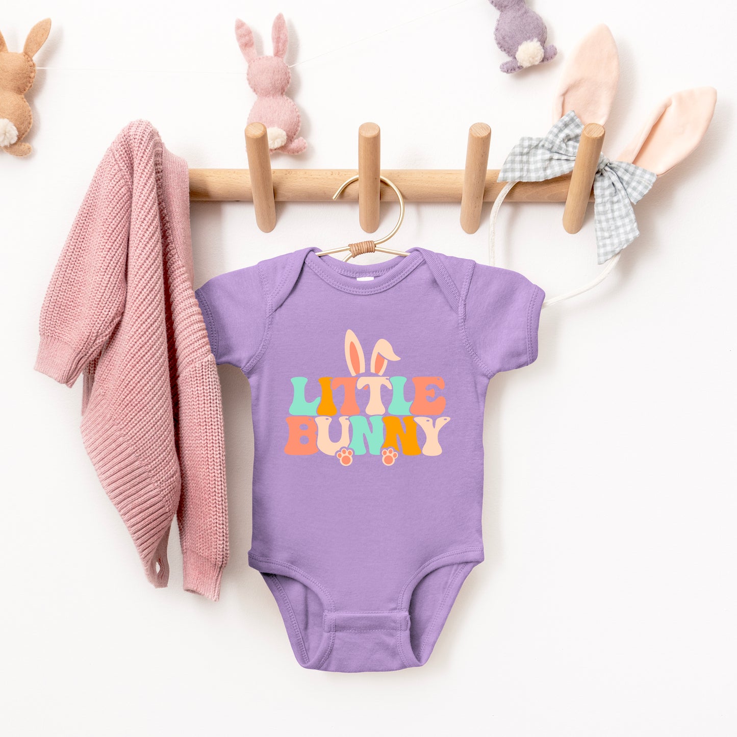 Little Bunny Ears | Baby Graphic Short Sleeve Onesie